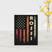 Rossi achternaam Funny Retro  Verjaardag Amerika Kaart (Gele Bloem)