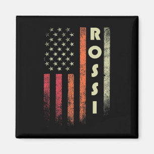 Rossi achternaam Funny Retro Verjaardag Amerika Magneet