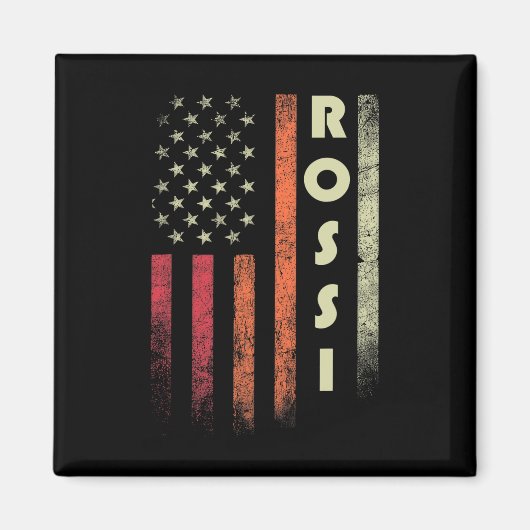 Rossi achternaam Funny Retro  Verjaardag Amerika Magneet (Voorkant)