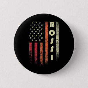 Rossi achternaam Funny Retro Verjaardag Amerika Ronde Button 5,7 Cm