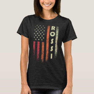 Rossi achternaam Funny Retro Verjaardag Amerika T-shirt