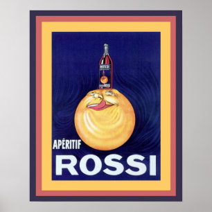 Rossi Apertif Vintage Ad Poster 16 x 20