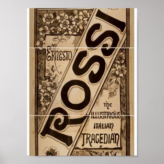 Rossi, "Italiaans tragediaans" restauranttheater Poster (Voorkant)