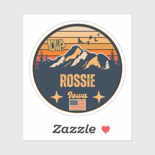 Rossie, Iowa Sticker (Vel)