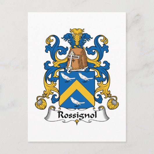 Rossignol Family Crest Briefkaart (Voorkant)