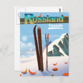 Rossland Canada reisposter. Briefkaart (Voorkant / Achterkant)