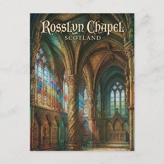 Rosslyn Chapel Schotland Briefkaart (Voorkant)