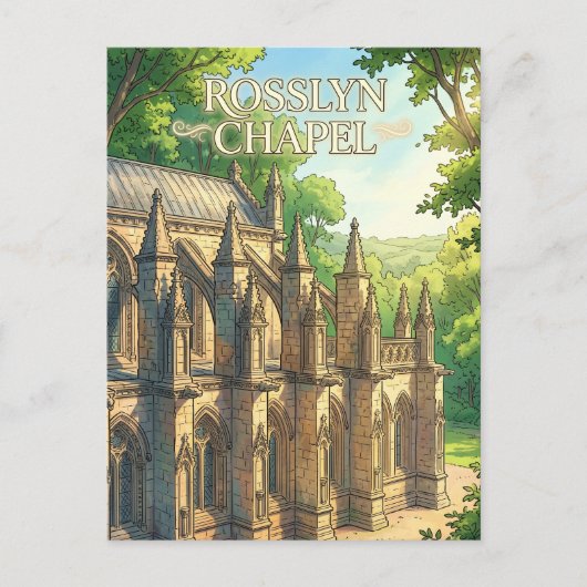 Rosslyn Chapel Schotland Briefkaart (Voorkant)