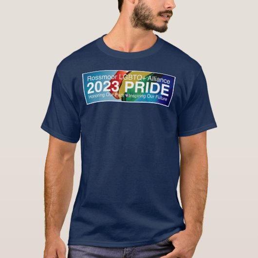 Rossmoor LGBTA Pride 2023 Kleur Unisex T-Shirt (Voorkant)