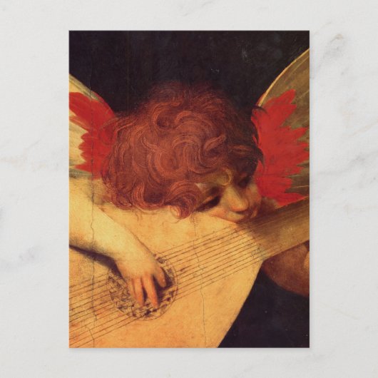 Rosso Fiorentino Musician Angel Briefkaart (Voorkant)