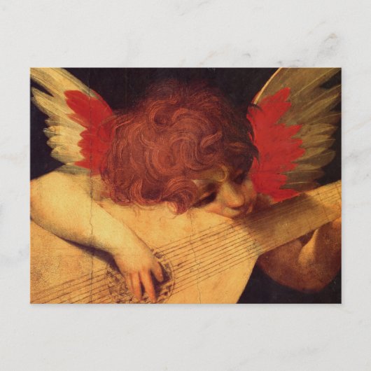 Rosso Fiorentino Musician Angel Briefkaart (Voorkant)