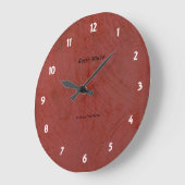 Rosso Stucco namaak afwerking ronde wandklok (Hoek)