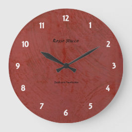 Rosso Stucco namaak afwerking ronde wandklok