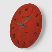 Rosso Stucco namaak afwerking ronde wandklok (Hoek)