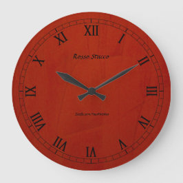 Rosso Stucco namaak afwerking ronde wandklok