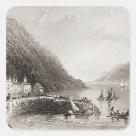 Rosstrevor Pier Vierkante Sticker (Voorkant)