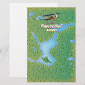Røssvatnet Norway lakkaarten — kunstdrukken. Briefpapier (Voorkant / Achterkant)