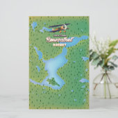 Røssvatnet Norway lakkaarten — kunstdrukken. Briefpapier (Staand voorkant)