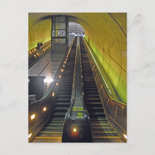 Rossyln Metro Station Escalators Arlington VA Briefkaart (Voorkant)