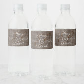 Rost Bruine Achtergrond Waterfles Label Etiket (Flessen)