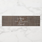 Rost Bruine Achtergrond Waterfles Label Etiket (Enkel label)
