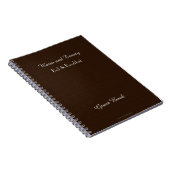 Rost Logboek voor B&B-gasten, Nep donkerbruine jut Notitieboek (Rechterzijde)