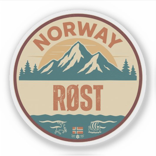 Røst, Noorwegen Norway Sticker (Voorkant)