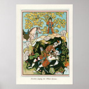 Rostam slacht het Witte Genie Poster