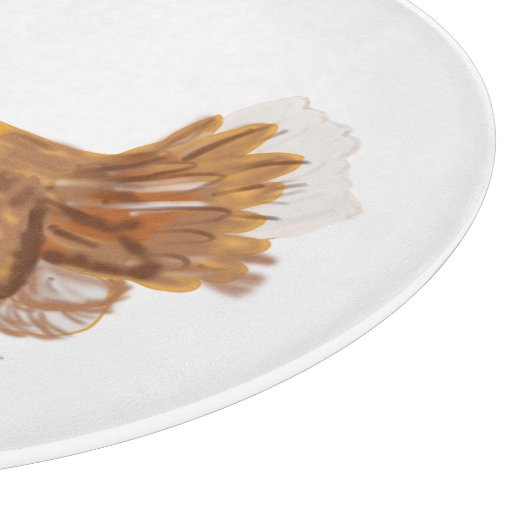 Roster en bruine kip snijplank (Hoek)