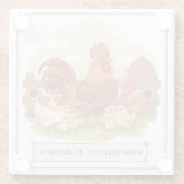 roster in the farm quote glazen onderzetter (Achterkant)