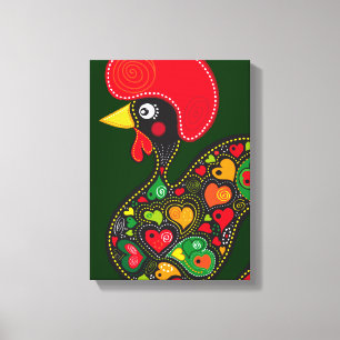 Roster van Barcelos Nr02 - Galo de Barcelos Canvas Afdruk