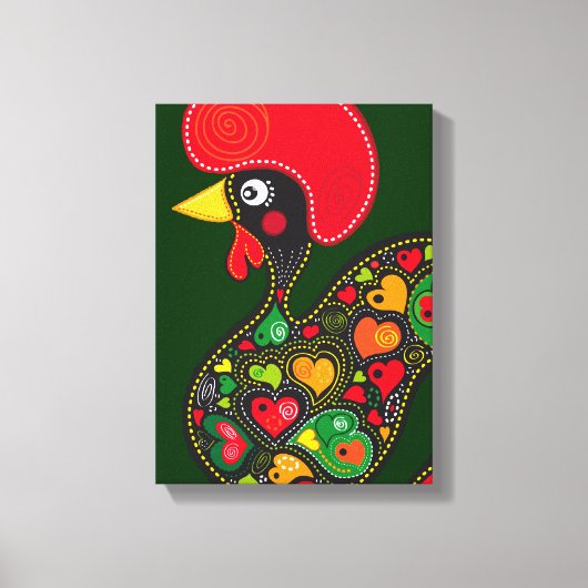 Roster van Barcelos Nr02 - Galo de Barcelos Canvas Afdruk (Voorkant)