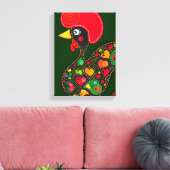 Roster van Barcelos Nr02 - Galo de Barcelos Canvas Afdruk (Insitu (Woonkamer))