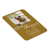 Rostgouden Save the Date Foto Bruiloft Magneet (Rechterzijde)
