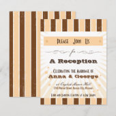 Rostige Poster: Crème & Bruine Ontvangst Kaart (Voorkant / Achterkant)