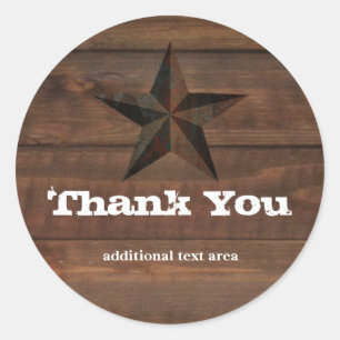 Rostige Ster Rustieke Westerse Houten Land Sticker