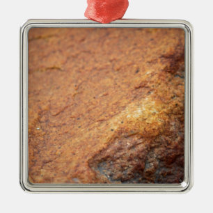 Rostkleurige granietsteen metalen ornament