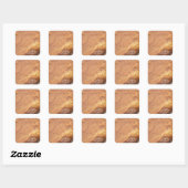 Rostkleurige granietsteen vierkante sticker (Vel)