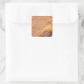 Rostkleurige granietsteen vierkante sticker (Tas)