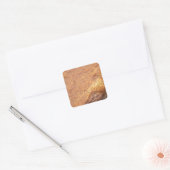 Rostkleurige granietsteen vierkante sticker (Envelop)