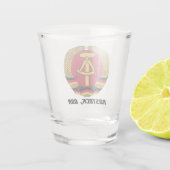 Rostock, DDR, Rostock, Socialistisch Oost Duitslan Shot Glas (Achterkant)