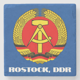 Rostock, DDR, Rostock, Socialistisch Oost Duitslan Stenen Onderzetter