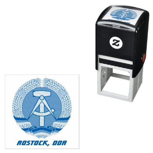 Rostock, DDR, Rostock, Socialistisch Oost Duitslan Zelfinktende Stempel (In situ)