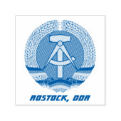 Rostock, DDR, Rostock, Socialistisch Oost Duitslan Zelfinktende Stempel (Design)