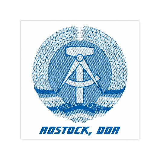 Rostock, DDR, Rostock, Socialistisch Oost Duitslan Zelfinktende Stempel (Design)