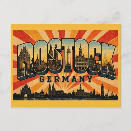 Rostock Duitsland Steintor Briefkaart (Voorkant)