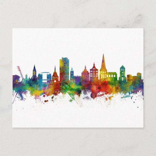 Rostock Germany Skyline Briefkaart (Voorkant)