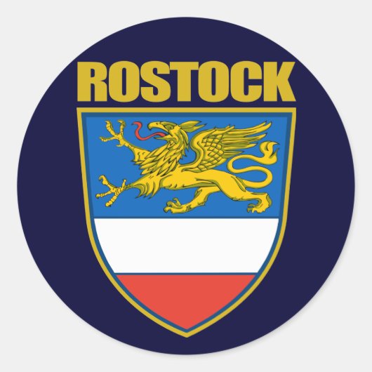 Rostock Ronde Sticker (Voorkant)