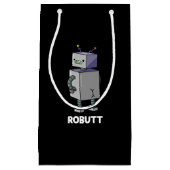 RostomFunny Robot Pun Dark BG Klein Cadeauzakje (Voorkant)