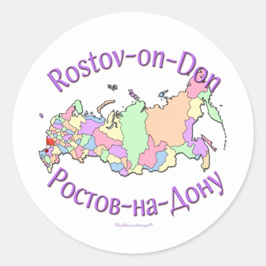 Rostov aan de Don Rusland Ronde Sticker (Voorkant)